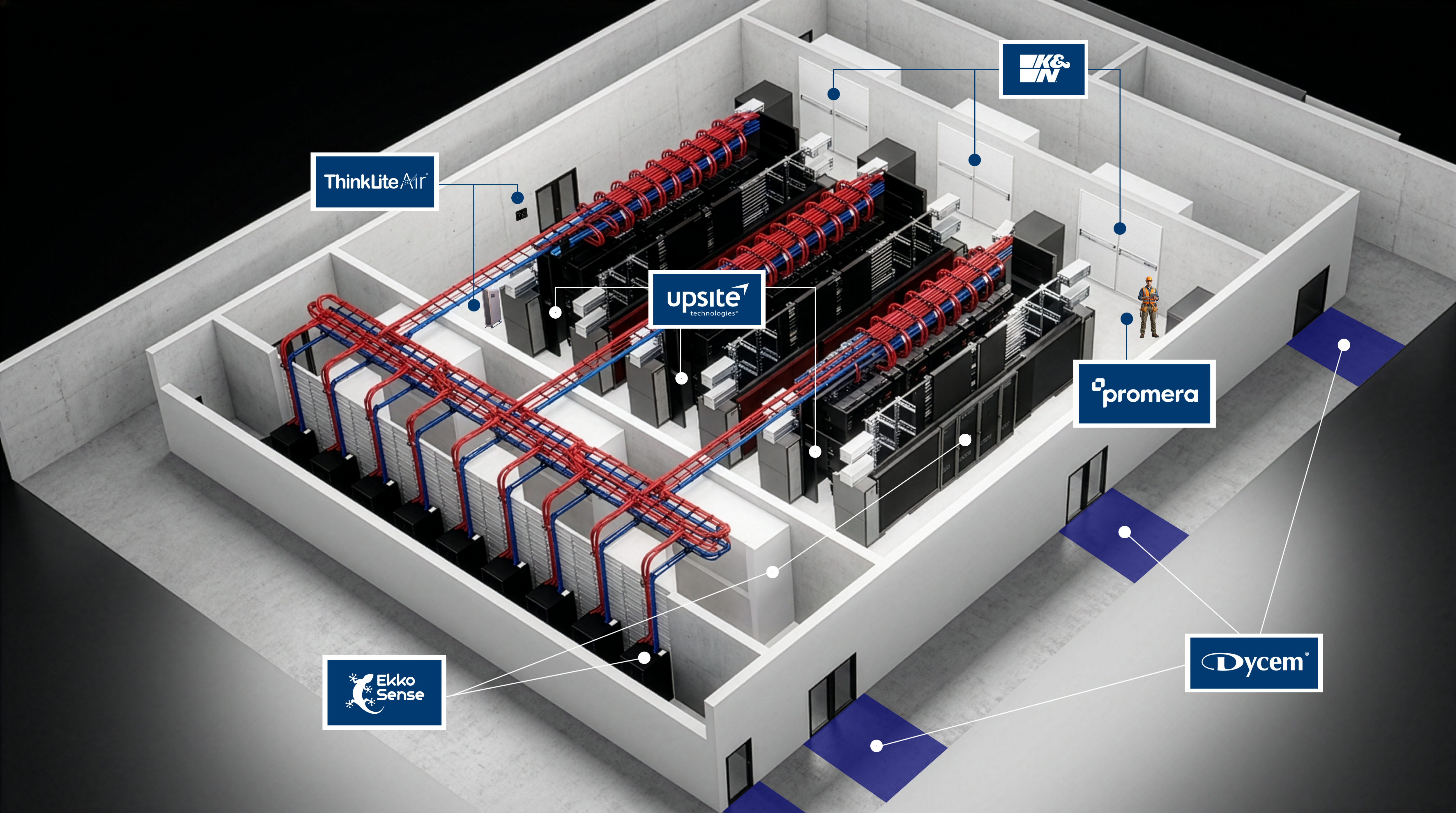 Data Center Cleanroom image with logos